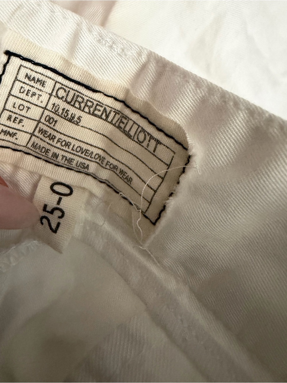 Current/Elliott the captain roll shorts White low & loose cotton Shorts - Picture 5 of 5